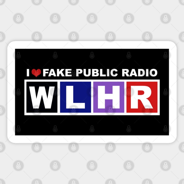 I Heart Fake Public Radio Sticker by Left Handed Radio